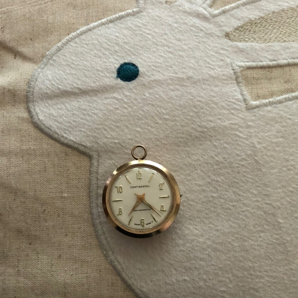 Gold Watch Pendant for Necklace